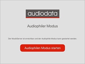 Screenshot Audiophiler Modus